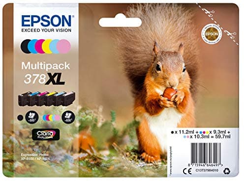 Image of Epson 378XL High Yield Genuine Multipack, 6-colours Ink Cartridges, Claria Photo HD Ink