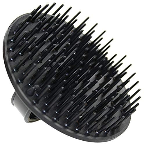 Image of Jack Dean by Denman (Black) Scalp Massager and Detangling Hair Brush for Thick or Thin Hair, Curly or Straight Hair - Use in the Shower or Bath - Head and Beard Scrubber - For Women and Men, D6