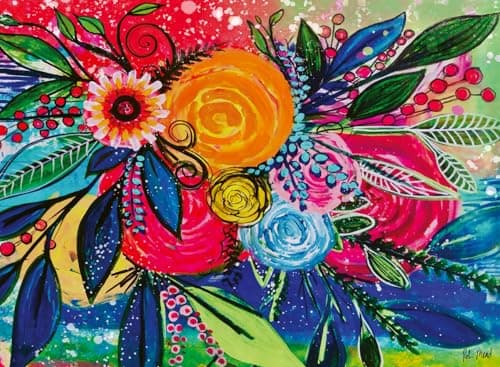 Image of Ravensburger Colour Blast 500 Piece Jigsaw Puzzle for Adults – Vibrant Flower Design by Robin Mead, Relaxing Mindful Activity, Colourful Puzzle Gift for Adults & Teens