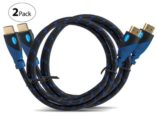 Image of MutecPower Premium High Speed HDMI Cable With Ethernet 2 PACK (1M) - Supports 3D 4K & Audio Return Channel – 1 Meter- 2 Pack