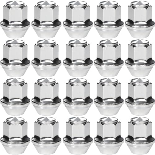 Image of GAsupply 20pcs M12x1.5 One-Piece Tapered Seat Alloy Wheel Nuts with 19 Hex, Compatible with Most Ford Focus Fiesta Fusion Escort Mondeo Kuga C-max, Closed End Lug Nuts (Chrome)