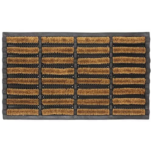 Image of LSC Tuff Scrape Extra Large Door Mat Heavy Duty Outdoor Doormats Removes Grass, Mud and Dirt 100% Natural Coir Bristle with Rubber Backing Machine Washable Doormats (nbs Pack of 1, 45 x 75 cm)