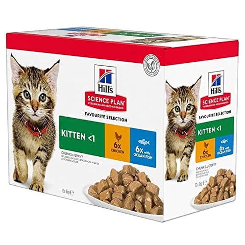 Image of Hill's Science Plan Feline Chunks & Gravy Kitten Pouch Multipack 12 x 85g