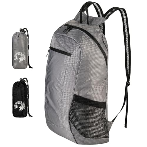 Image of Backpacker's Journey Foldable Rucksack 20 L / 25 L – Ultralight, Packable & Waterrepellent Daypack – Lightweight Fold‑Away Backpack for Travel, Hiking & Everyday Use (grey 20L)
