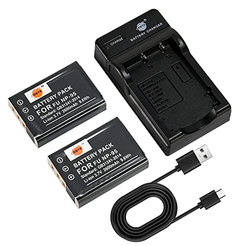 Image of DSTE (2-Pack) NP-95 Camera Battery and Charger Compatible with Fujifilm Finexpix F31, F31 fd, F31fd, F30, F30 Zoom