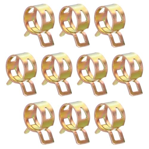 Image of sourcing map 60pcs Spring Band Type Hose Clamps 12mm Fuel Line Hose Spring Clip Silicone Vacuum Hose Pipe Clamp Low Pressure Tube Clip Fastener, Colorful