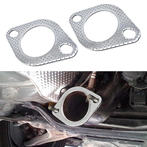 Image of Kutyun 2PCS Car Exhaust Gasket, Ultra Seal 2-Bolt 3-Inch Exhaust Flange Gasket Standard Exhaust Gaskets, High Temp Exhaust Flange Gaskets Car Accessories (3IN)