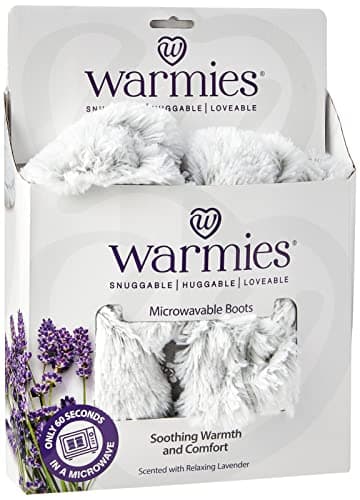 Image of Warmies® Fully Heatable Wellness Boots Scented with French Lavender - Grey Marshmallow,