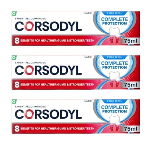 Image of Corsodyl Complete Protection Extra Fresh Toothpaste 75ml - Pack of 3