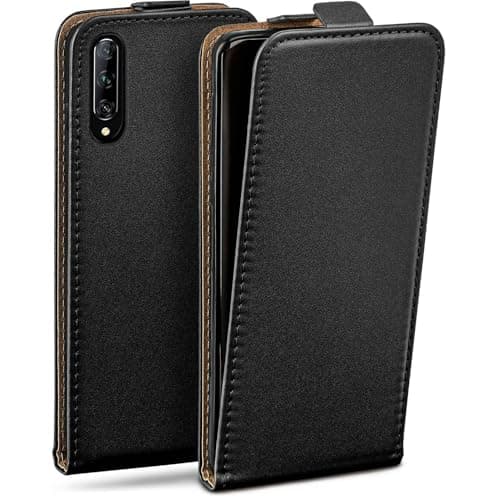 Image of MoEx Magnetic Flip Case compatible with Honor 9X Pro | 360° protection faux leather, Black