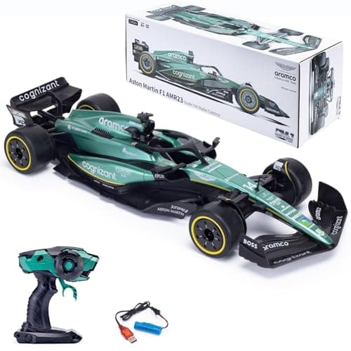 Image of Aston Martin F1 Remote Control RC Car AMR22 (Scale 1:14) 2.4GHz Remote Control Car Officially Licensed Aston Martin Racing Drivers - Fernando Alonso + Lance Stroll Formula 1 Drive To Survive