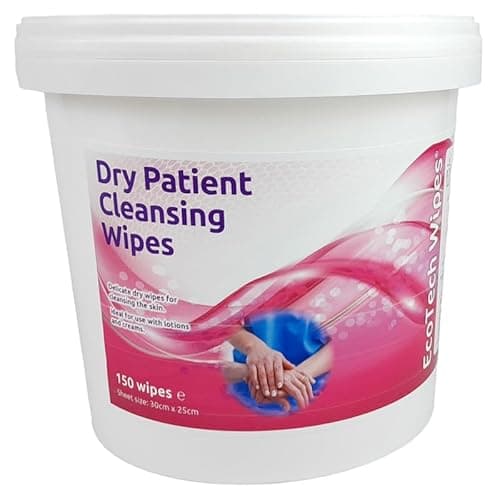 Image of ECOTECH EBPC150DRY Dry Patient Cleansing Wipes (Tub of 150)
