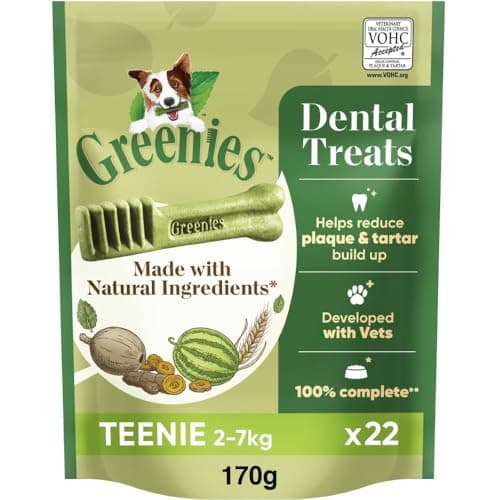 Image of Greenies The Smart Dental Treat 132 Chews, Daily Original Teenie Dog Treats, Pack of 6 (6 x 170 g)