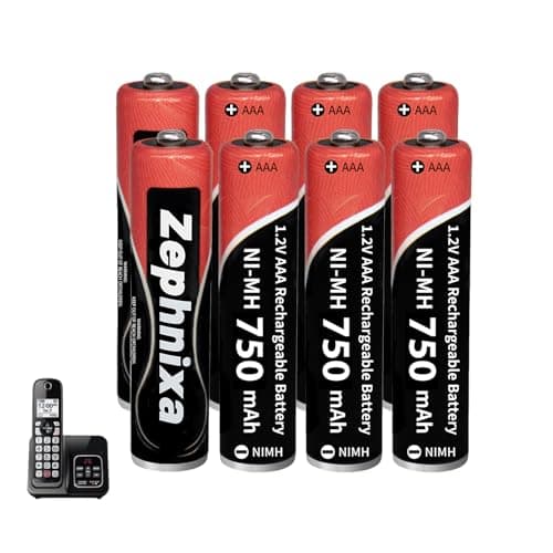 Image of 8 Pack 1.2V 750mAh Ni-MH AAA Rechargeable Batteries - Pre-Charged Low Self-Discharge AAA Battery for Panasonic, BT, Gigaset Cordless Phones | Remote Controls, Toys & More