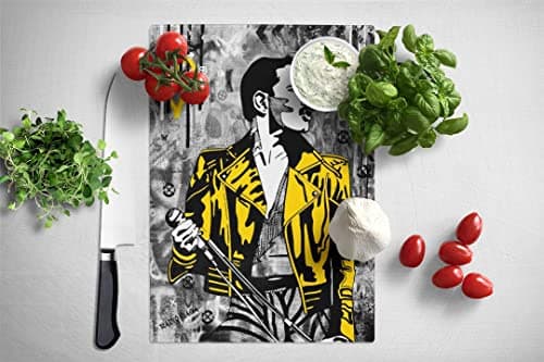 Image of Freddie Yellow Jacket Glass Chopping Board Chopping Board