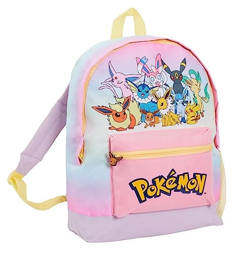 Image of Girls Pokemon Backpack Eevee Bag Official Eeveelutions Pokemon Go School Travel Lunch Bag Rucksack