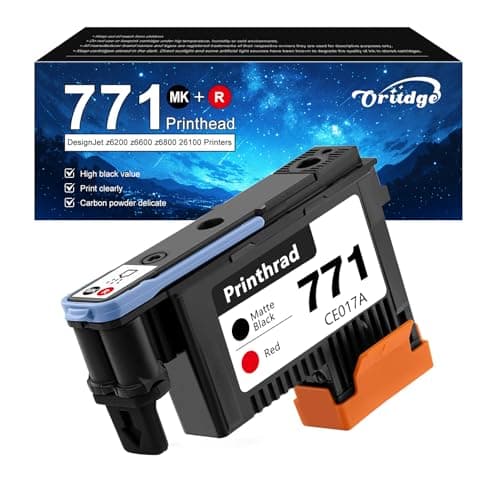 Image of 771 Printhead Remplacement for Printheads HP 771 CE017A Compatible for HP Designjet z6200 z6600 z6800 26100 (Matte Black/Chromatic Red)