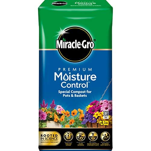 Image of Miracle-Gro Premium Moisture Control Compost - 20 Litre Bale, (New 2020 Range), Blue