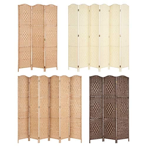 Image of Hartleys Solid Weave Hand Made Wicker Room Divider - Choice of Size and Colour