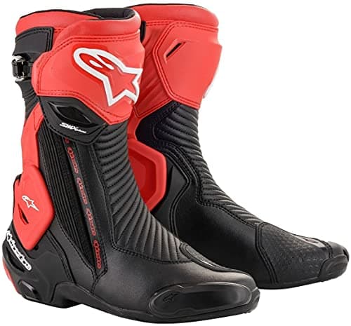 Image of Alpinestars Smx Plus V2 Motorcycle Boots Black Red, Black/Red, UK 12