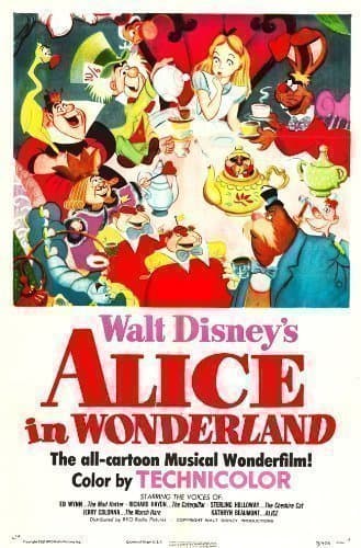Image of Alice In Wonderland ..Vintage Movie Poster A1 A2 A3 A4 SIZES (A4 Size)