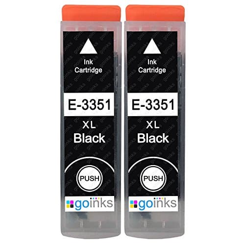 Image of Go Inks 2 Black Ink Cartridges to replace Epson T3351 (33XL Series) Compatible/non-OEM for Epson Expression Premium Printers