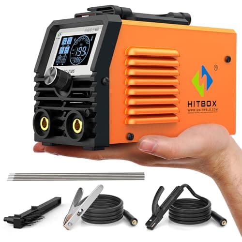Image of HITBOX 240V Mini ARC Stick Welder, IGBT Inverter Arc Welding Machine with LED Digital Display, Hot Start & ARC Force, Portable Stick Arc Welder for Carbon Steel, Stainless Steel (ARC200S)