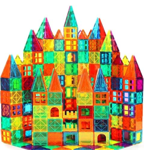 Image of Wonder Toys 64 Pieces Classic Magnetic Blocks Original Magnetic Building Toys for Boys and Girls 3 4 5 6 7 Years Old for Their Birthday