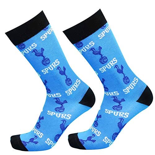Image of GIFTS 4 ALL Official Pair of Spurs Football Mens Socks (Adults Size 8-11), Mens Spurs Football Crest Socks, Spurs Fans Formal Socks, Spurs Dress Socks, Mens Spurs Wedding Socks