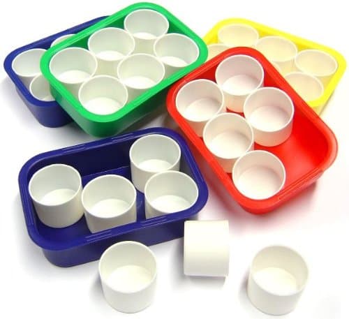 Image of Major Brushes 6 Pots and Tray Set - Single Tray in random colour