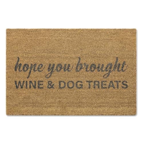 Image of A1 Graphics Ltd Doormat Hope You Brought Wine & Dog Treats Front Door Back Welcome Door Greeting