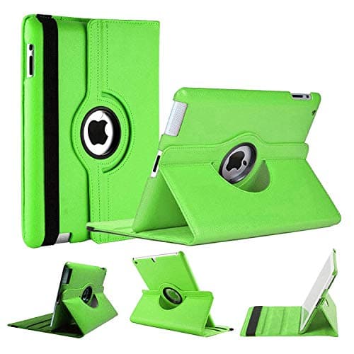 Image of WorldBiz Case For iPad Pro 12.9" (1st and 2nd Generation 2015 and 2017) 360° Rotating Total Protection Cover With Folding Stand Function Colour: Green