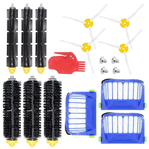 Image of DingGreat Accessory Replacement Kit of Bristle & Flexible Beater Brushes & Side Brushes & Filters Compatible with iRobot Roomba 600 Series 614 620 630 650 660 671 680 690 Vacuum Parts