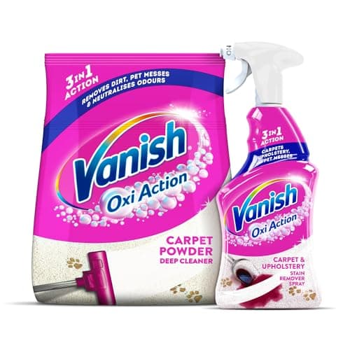Image of Vanish Gold Oxi Action Upholstery & Carpet Cleaner, Stain Remover Kit for Complete Care | Amazing Stain Removal | Deep Cleans for a Hygiene Boost | Neutralises Odours