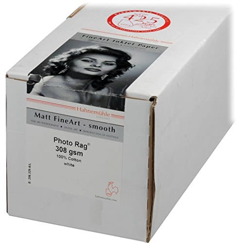Image of Hahnemühle 10643272 Digital FineArt Photo Rag Paper 308 g/m² 44 Inch Roll 1118 mm x 12 m White