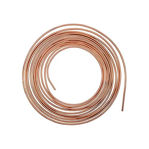 Image of Riloer Cupro Nickel Copper Brake Hose, 3/16 inch Rigid Tube with Connections with 20 male and female nuts