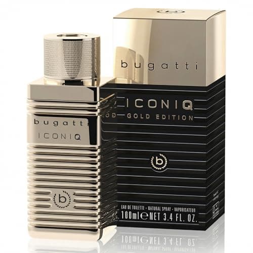 Image of bugatti Iconiq Gold Edition Men's Perfume, 100 ml, Eau de Toilette with Bergamot, Sharp Notes, Irises & Musk, Sensual & Confident, Citrus-Ambert-Woody Men's Perfume