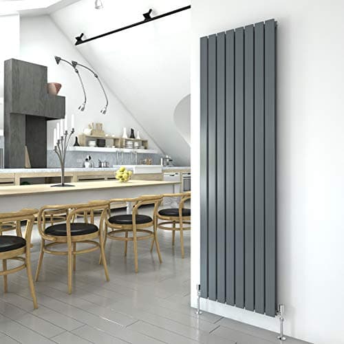 Image of Anthracite Vertical Radiator 1800x544mm Double Flat Panel Designer Radiator Interior Design