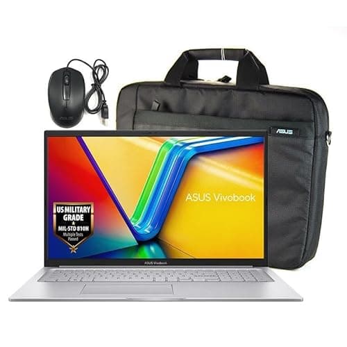 Image of ASUS Vivobook 17 X1704ZA 17.3" Full HD Laptop with Bag & Mouse (Intel Pentium 8505, 8GB RAM, 512GB SSD, Windows 11 Home)