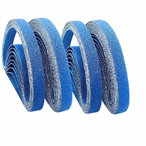 Image of FEIHU Zirconium Corundum Sanding Belts,13 x 457 mm, 80 Grit for Black & Decker, Sanding Metal, Wood, Rust Removal 、Paintings - Set of 20 Sanding Belts