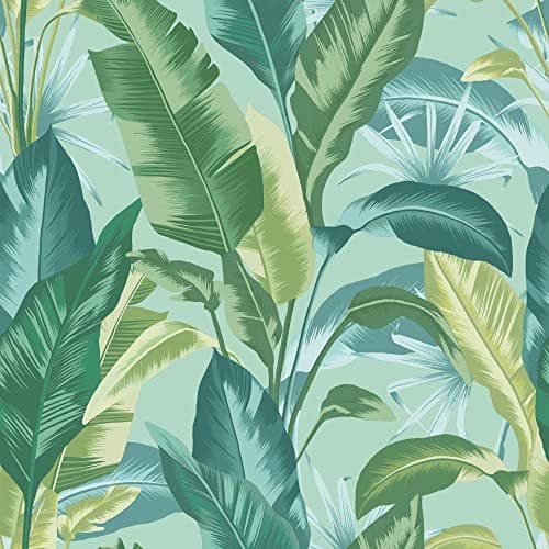 Image of Envy Leaf It Out Twilight Wallpaper | Paste The Wall Application | Blue Leaf Wallcovering | Eco-Friendly