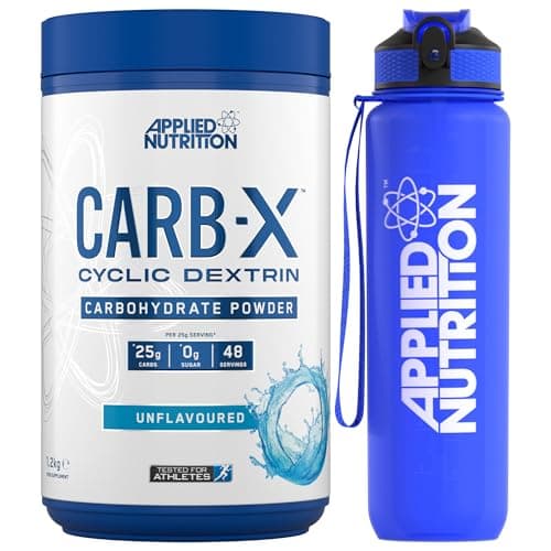Image of Applied Nutrition Bundle Carb X 1.2kg + Lifestyle Water Bottle 1000ml | Cyclic Dextrin Carbohydrate Powder, Intra Workout Carb Powder, Fuel Training, Quick Source of Energy, Vegan (Unflavoured)