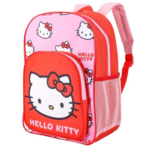 Image of Hello Kitty Kids Childrens Backpack School Rucksack Travel Bag Boys Girls with side mesh pocket Boys Girls
