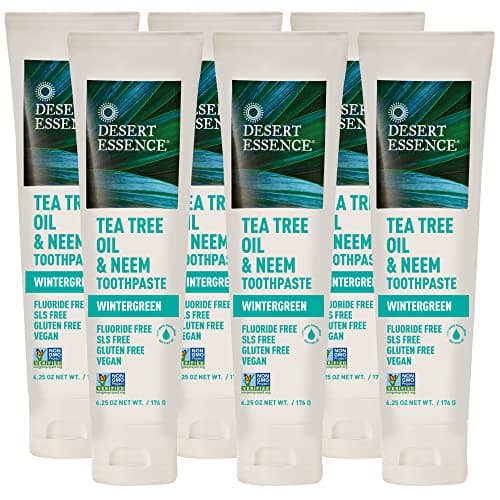 Image of Desert Essence Tea Tree Oil & Neem Toothpaste, Wintergreen (Pack of 1)