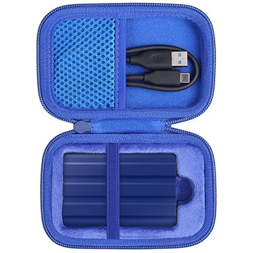 Image of co2CREA Hard Storage Carrying Case for SAMSUNG T7 Shield /T9 Portable Solid State Drives 1TB 2TB 4TB External SSD Hard EVA Shockproof Storage Travel Bag