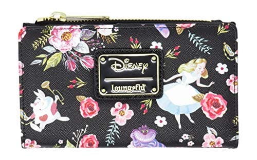 Image of Alice in Wonderland Disney Purse Floral Characters Loungefly 16.2x9.5x3cm