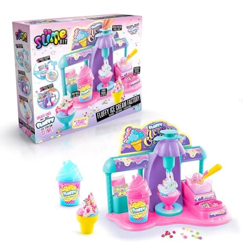 Image of So Slime DIY Fluffy Ice Cream Factory – Slime Making Kit for Kids | Make Fluffy, Icee & Scented Slime with Mixing Tools, Decorations & Accessories | No Glue Craft Kit Age 6+