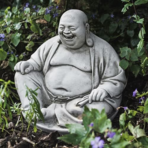 Image of DGS STATUES – Stone Cast, Fat Laughing Sitting Buddha, Hand Finished, Statue, Sculpture, 25KG