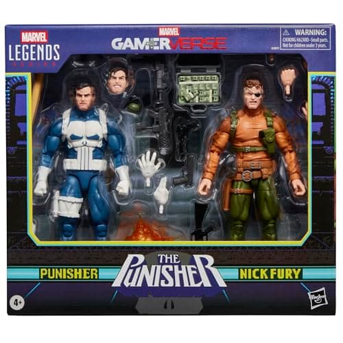 Image of Marvel Legends Series Gamerverse Punisher and Nick Fury Action Figure Collectibles, 6-inch
