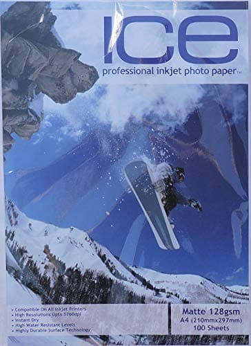 Image of 100 Sheets ICE A4 128gsm Single Sided Matte/Matt Photo Paper